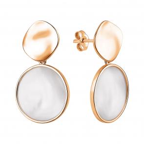 Серьги из золочёного серебра TALANT с перламутром 12-78-0070-10126 фото