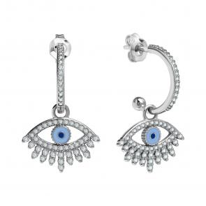 Серебряные серьги-трансформеры TALANT с фианитом 12-79-0001-15684 фото