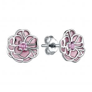 Серебряные серьги TALANT с витражной эмалью и фианитом 12-79-000R-17133 фото