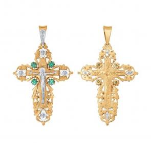 Золотая подвеска SOKOLOV с фианитом 120227 фото