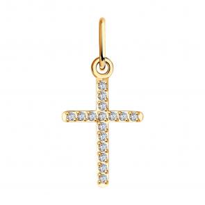 Золотая подвеска SOKOLOV с фианитом 120309 фото