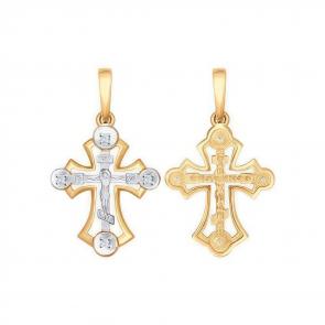 Золотая подвеска SOKOLOV с фианитом 121367 фото