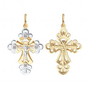 Золотая подвеска SOKOLOV с фианитом 121369 фото