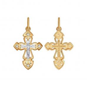 Золотая подвеска SOKOLOV с фианитом 121374 фото