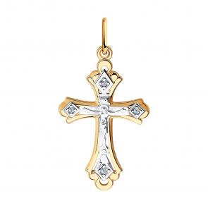 Золотая подвеска SOKOLOV с фианитом 121393 фото