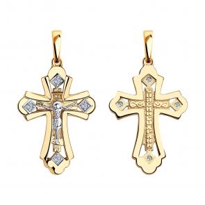 Золотая подвеска SOKOLOV с фианитом 121454 фото