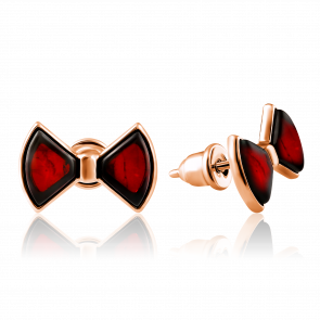 Серьги из золочёного серебра Дарвин с янтарём 122042141aa-к фото