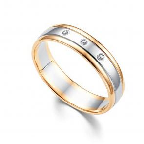 Золотое кольцо АЛЬКОР с бриллиантом 12389-100 фото