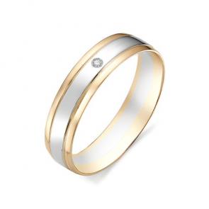 Золотое кольцо АЛЬКОР с бриллиантом 12396-100 фото