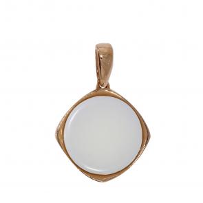 Подвеска из золочёного серебра Дарвин с агатом 128342342bb-б фото