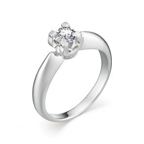 Кольцо из белого золота АЛЬКОР с бриллиантом 12947-200 фото