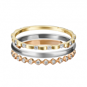 Кольцо из комбинированного золота Platina с фианитом 13-0003-00-401-1140-48 фото