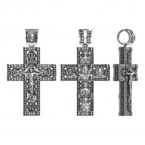 Подвеска-крест из черненого серебра Животворящему Кресту Господню Высоковы 585 13-000525-105840 фото