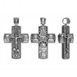 Подвеска-крест Господи спаси и сохрани из черненого серебра Высоковы 585 13-001262-105000 фото
