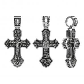 Подвеска-крест из черненого серебра Животворящему Кресту Господню Высоковы 585 13-001599-105000 фото