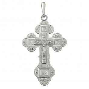 Подвеска-крест из черненого серебра Госпади  Спаси и сохрани Высоковы 585 13-001703-115000 фото