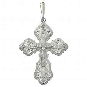 Подвеска-крест из черненого серебра Госпади Спаси и сохрани Высоковы 585 13-001709-115000 фото