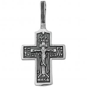 Подвеска-крест Господи Спаси и сохрани  из черненого серебра Высоковы 585 13-001918-105000 фото