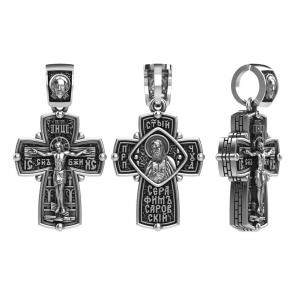Подвеска-крест из черненого серебра Серафим Саровский Высоковы 585 13-002025-105000 фото