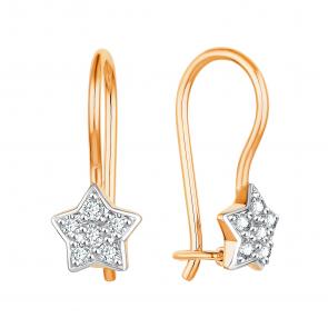 Золотые серьги TALANT с фианитом 13-92-0001-24045 фото