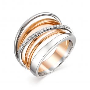 Золотое кольцо АЛЬКОР с бриллиантом 13077-100 фото