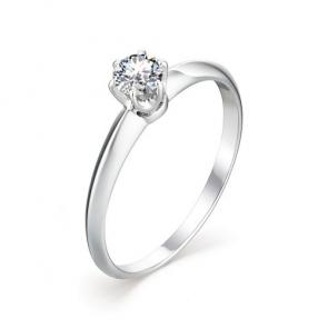 Кольцо из белого золота АЛЬКОР с бриллиантом 13116-200 фото