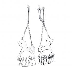 Серебряные серьги Символ года Лошадь TALANT 14-72-0000-17313 фото