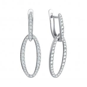 Серебряные серьги TALANT с фианитом 14-72-0001-11936 фото