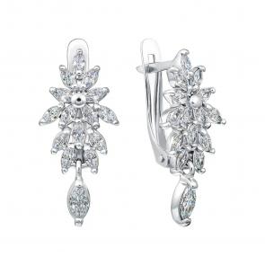 Серебряные серьги TALANT с фианитом 14-72-0001-15837 фото