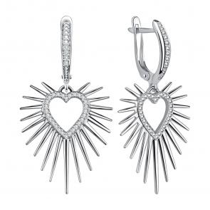 Серебряные серьги TALANT с фианитом 14-72-0001-17337 фото