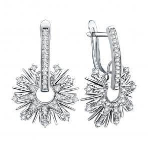 Серебряные серьги TALANT с фианитом 14-72-0001-17340 фото