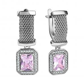 Серебряные серьги TALANT с фианитом 14-72-000R-15131 фото