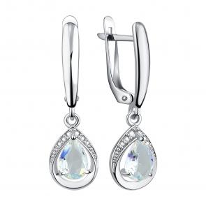 Серебряные серьги TALANT с фианитом и кварцем 14-72-000Х-13818 фото