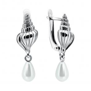 Серебряные серьги TALANT с жемчугом 14-72-0010-17151 фото