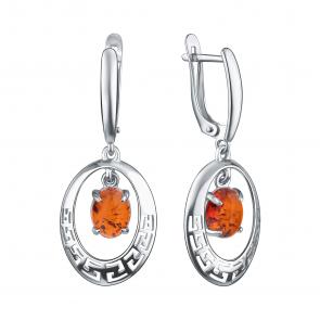 Серебряные серьги TALANT с янтарём 14-72-00K0-14016 фото
