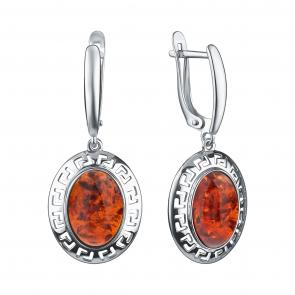 Серебряные серьги TALANT с янтарём 14-72-00K0-14083 фото