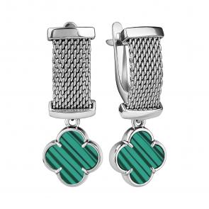 Серебряные серьги TALANT с малахитом 14-72-00Щ0-15133 фото