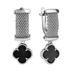 Серебряные серьги TALANT с ониксом 14-72-0800-15133 фото