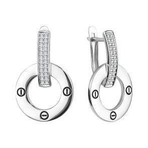 Серебряные серьги TALANT с фианитом 14-76-0001-17398 фото