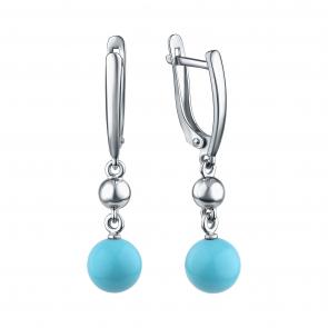 Серебряные серьги TALANT с бирюзой 14-76-000Ъ-15071 фото