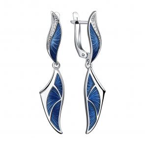 Серебряные серьги TALANT с фианитом и эмалью 14-79-0001-17192 фото