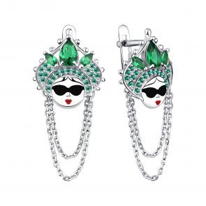 Серебряные серьги TALANT с фианитом 14-79-0003-17186 фото