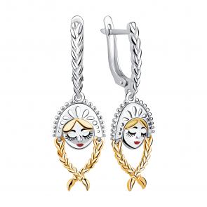 Серебряные серьги TALANT с эмалью 14-7O-0000-17347 фото