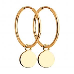 Золотые серьги-трансформеры SOKOLOV 140219 фото