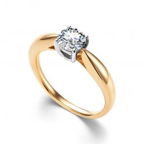 Золотое кольцо АЛЬКОР с бриллиантом 14311-КБ6 фото