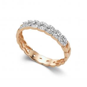 Золотое кольцо АЛЬКОР с бриллиантом 14456-100 фото