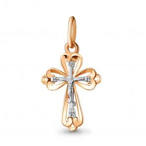 Золотая подвеска AQUAMARINE 14586 фото