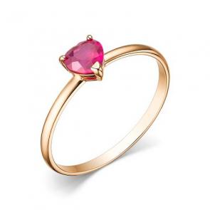 Золотое кольцо АЛЬКОР с рубином 14598-123 фото