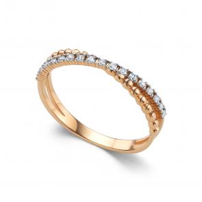 Золотое кольцо АЛЬКОР с бриллиантом 14639-100 фото