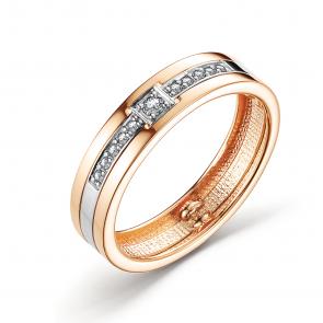 Золотое кольцо АЛЬКОР с бриллиантом 14787-100 фото